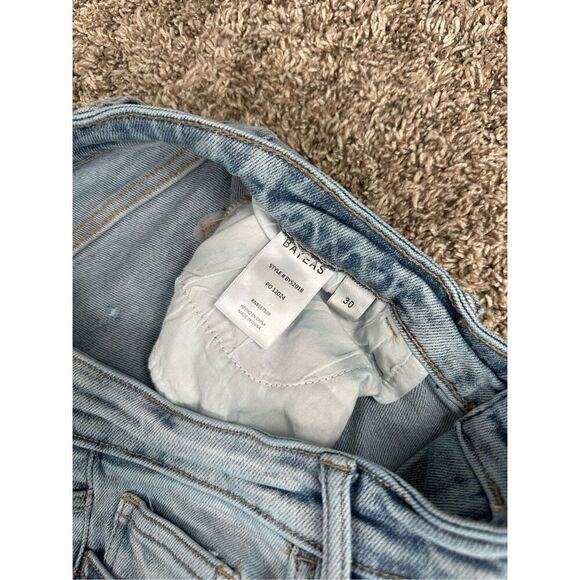 Bayeas Jeans Skinny Distressed Ripped Light Wash Blue Denim Stretch Women’s 30 - Picture 3 of 11